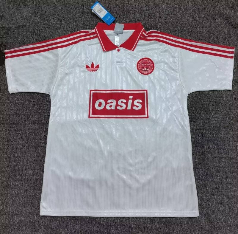 2025-26 Mens Oasis 25# red white polo  soccer jersey