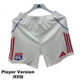 2025-26 Mens Lyon home white  player version Shorts Pants