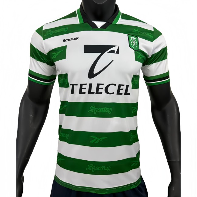 1999-00 Mens Sporting Lisbon home  retro Player version soccer Jersey