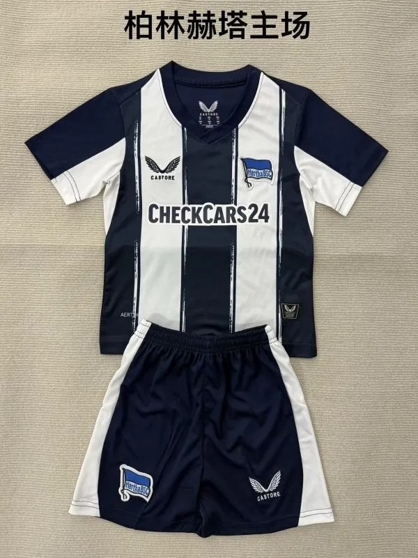 2025-26 KIDS Hertha Berliner home  soccer jersey