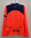 2025-26 Mens Barcelona  Third away Orange  Long Sleeve  soccer Jersey