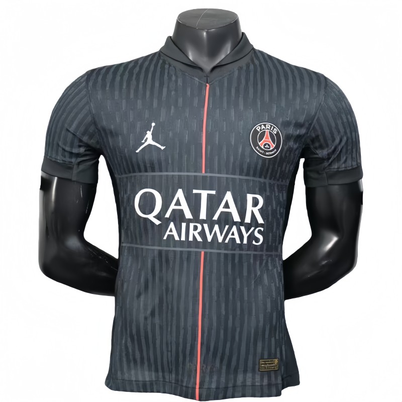 2025-26 Mens PSG Fourth away black Player version Soccer Jersey