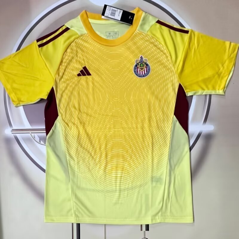 2025-26 Mens Chivas yellow GoalKeeper Soccer Jersey