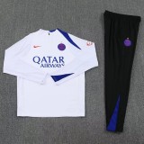 2025-26 Mens PSG Paris white Half Pull Tracksuit