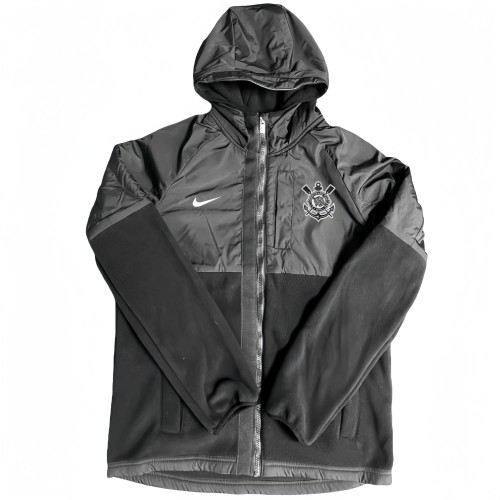 2025-26 Mens Corinthians black cotton-padded windbreaker
