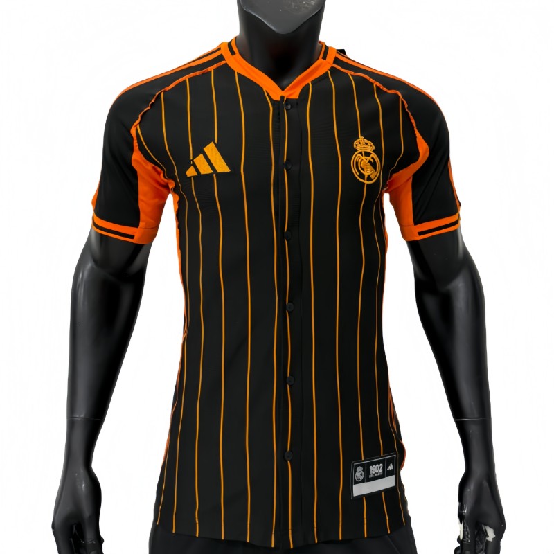 2025-26 Mens Real Madrid Player black Casual Edition Baseball Jersey