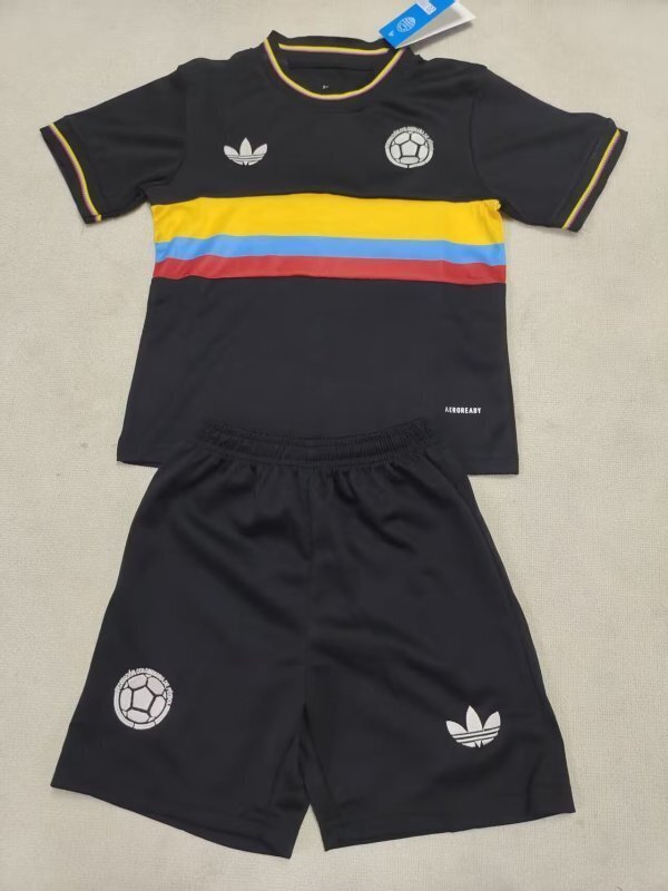 2025-26 Kids Colombia Special Edition black soccer jersey
