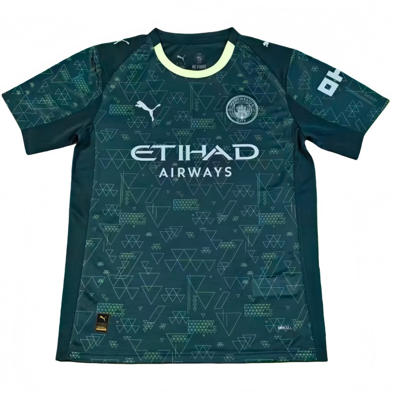 2025-26 Mens Manchester City green Pre-match  Soccer jersey