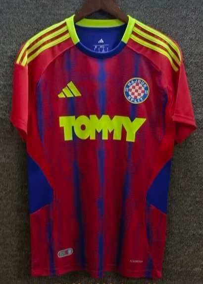 2025-26 Mens Hajduk Split home red Fans Soccer jersey
