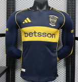 2025-26 Player version Boca Juniors home long sleeve soccer Jersey