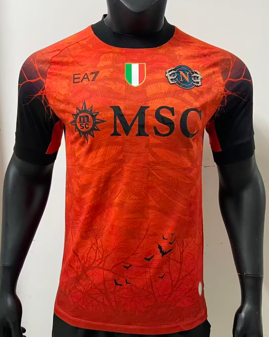 2025/26 Mens Calcio Napoli Halloween Orange  Player version soccer jersey
