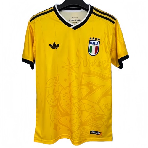 2025-26 Mens Italy Special Edition yellow Soccer Jersey