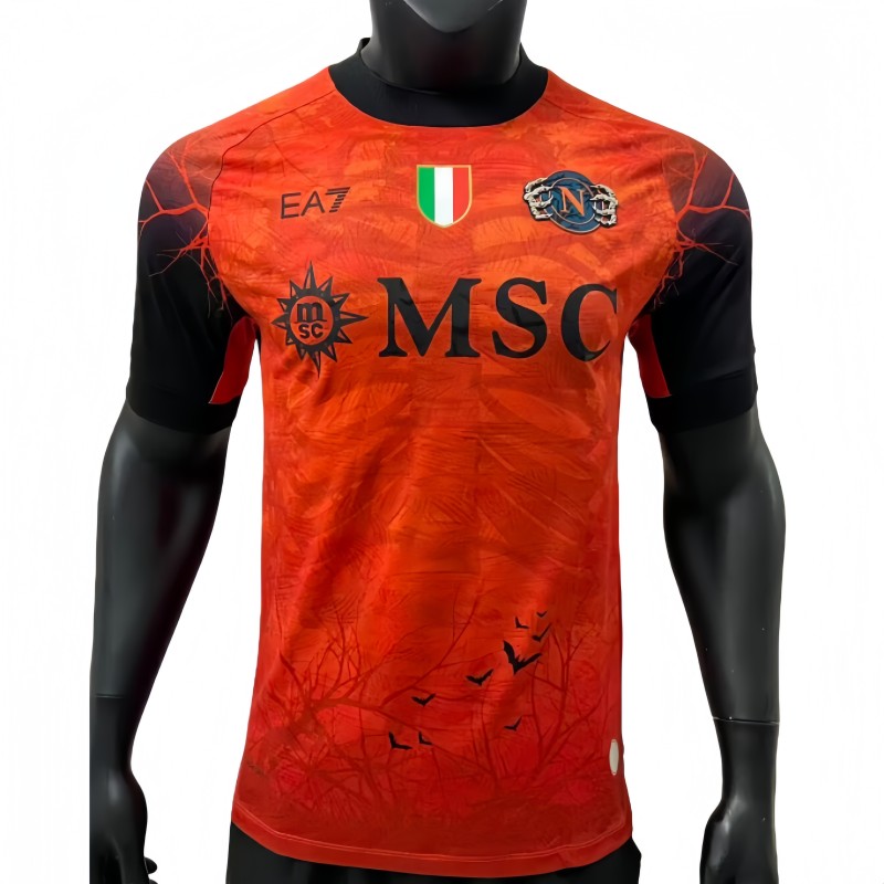 2025/26 Mens Calcio Napoli Halloween Orange  Player version soccer jersey