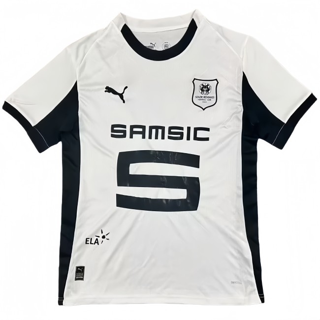 2025-26 Stade Rennais away white Fans Soccer Jersey