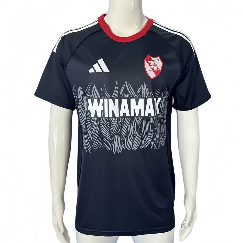 2025-26 Mens Strasbourg Third away black  Player Version soccer jersey