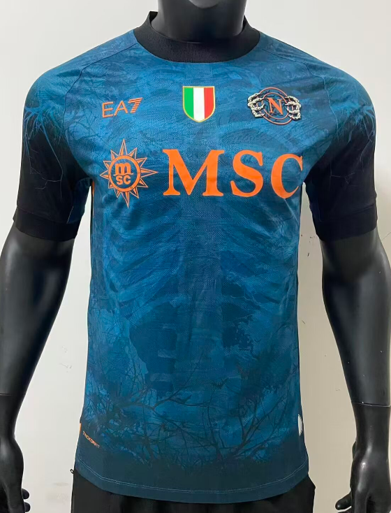 2025/26 Mens Calcio Napoli Halloween Dark Blue Player version soccer jersey