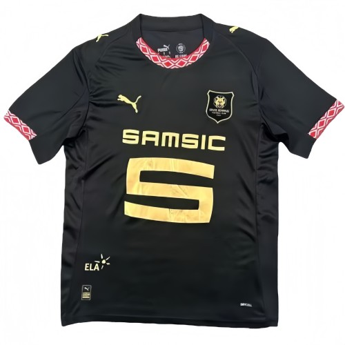 2025-26 Stade Rennais Third away black Fans Soccer Jersey