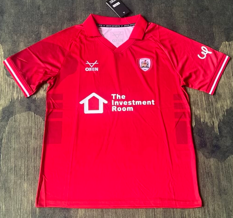 2025-2026 Mens Barnsley home red Soccer Jersey