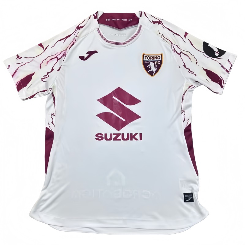2025-26 Mens Torino away white Fans Soccer Jersey