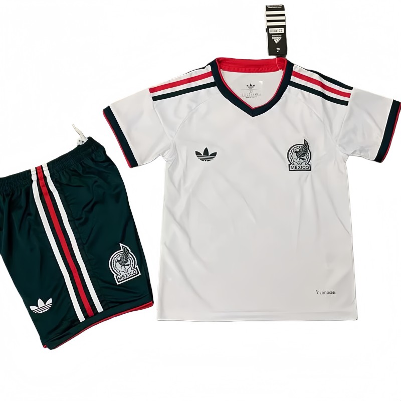 2026  Mexico Kids away white Soccer Jersey