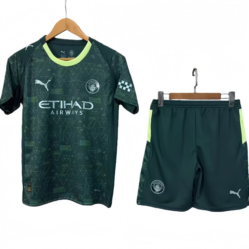 2025-26 Kids Manchester City  Fourth away soccer  jersey