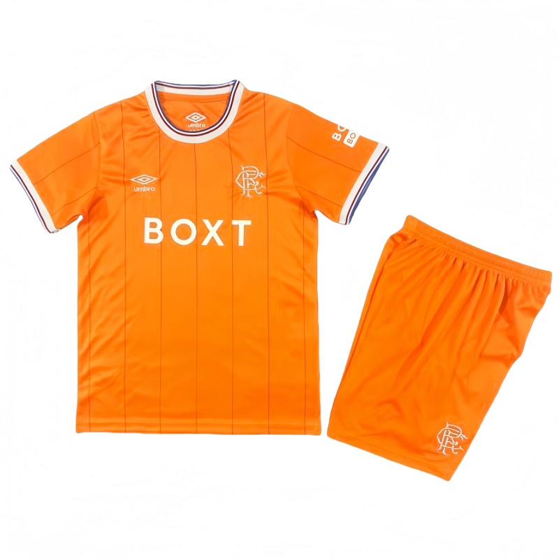 2025-26 Kids Rangers Orange Fourth Away soccer Jersey
