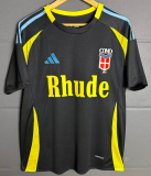 2025-26 Mens Como Fourth away  black Soccer Jersey
