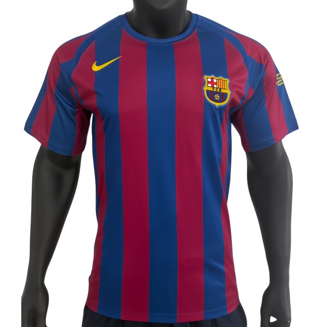 2005-06 Mens Retro Barcelona home Champions League version  soccer Jersey