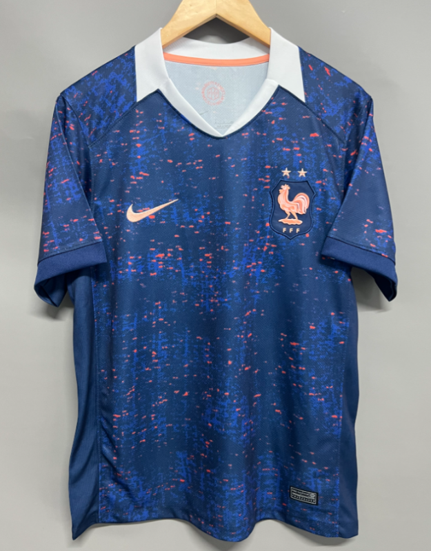 25-26 Mens  France Home blue Soccer Jersey