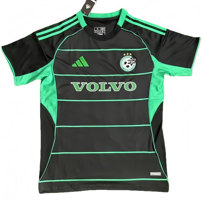 2025-26 Mens Maccabi Third away black soccer jersey