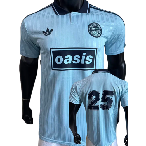 2025-26 Mens Oasis blue Polo  Player version 25# soccer jersey