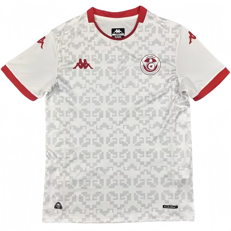 2025-26 Mens Tunisia Away white soccer jersey