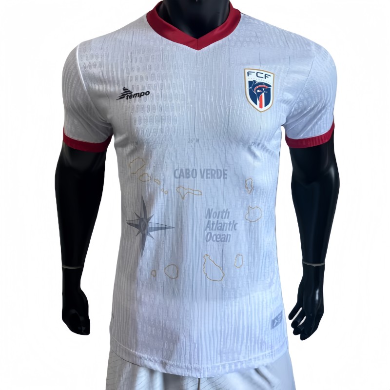 2025-26 Mens Cape Verde away white Player version Soccer Jersey