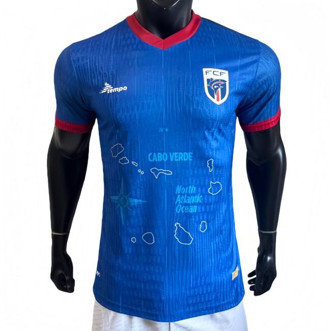 2025-26 Mens Cape Verde home blue Player version Soccer Jersey