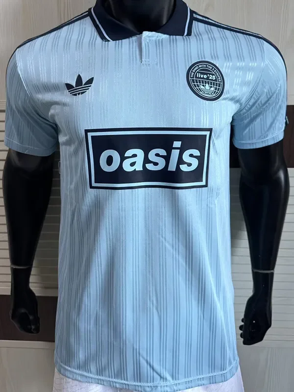 2025-26 Mens Oasis blue Polo  Player version 25# soccer jersey