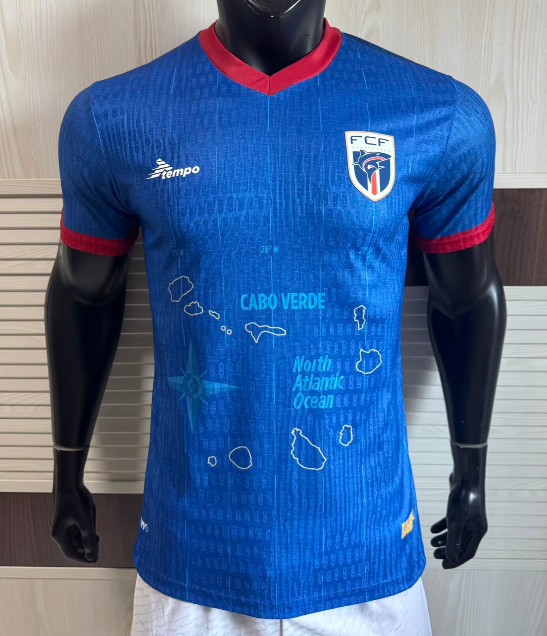 2025-26 Mens Cape Verde home blue Player version Soccer Jersey