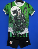 2025-26 Kids  Japan comic version green soccer jersey