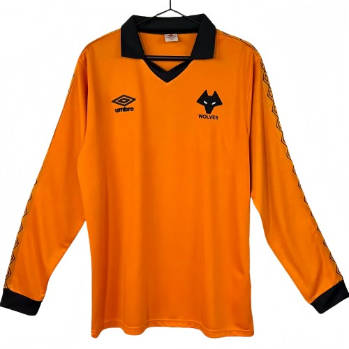 1980-1981 Mens Wolves Home Long Sleeve Retro Soccer Jersey