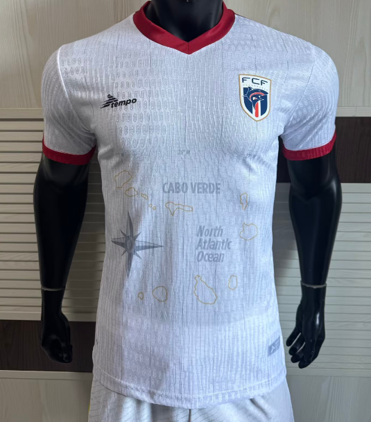 2025-26 Mens Cape Verde away white Player version Soccer Jersey