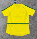 2002 Mens Brazil Retro yellow  soccer Jersey