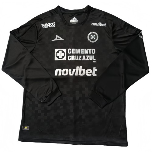 2025-26 Mens Cruz Azul Third away black  Long Sleeve Soccer Jersey