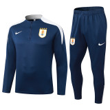 2025-26 Mens Uruguay royal blue Half pull Tracksuit suit