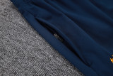 2025-26 Mens Uruguay royal blue Half pull Tracksuit suit