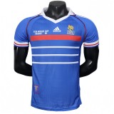 1998 Mens France World Cup home retro Player version soccer Jersey
