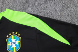 2025-26 Mens Brazil black Half-pull Tracksuit