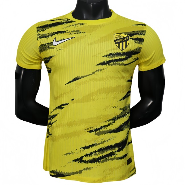 2025-26 Mens Ittihad yellow  Player version soccer jersey