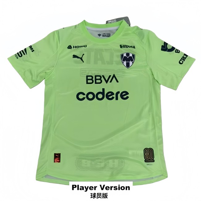 2025-26 Mens Monterrey goalkeeper grass green Player version Soccer Jersey