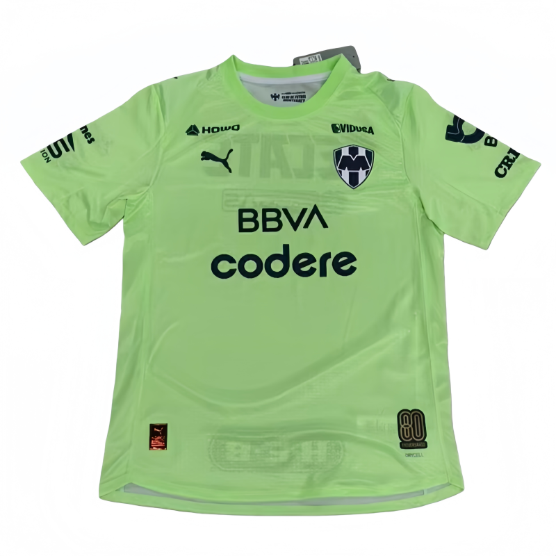 2025-26 Mens Monterrey goalkeeper grass green Soccer Jersey