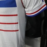 1998 Mens Retro France  away white  Player version soccer Jersey
