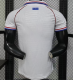 1998 Mens Retro France  away white  Player version soccer Jersey